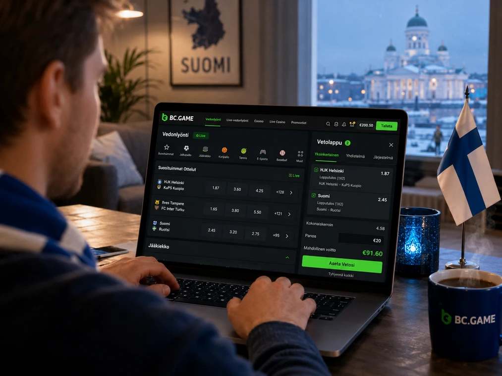 Kasinopelejä pelataan BC Game Finlandissa suomalaisessa ympäristössä